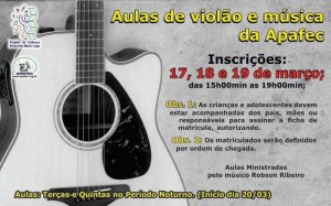 Oficina de violão e música da Apafec 2014