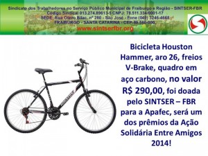 Doação Sintser - bicicleta