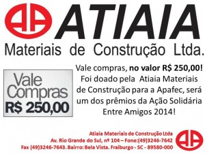 Doação Vale compras Atiaia