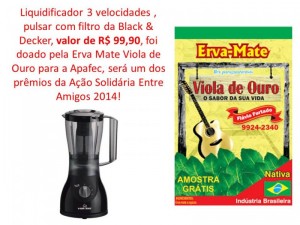 doação liquidificador - erva mate viola de ouro