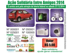 Modelo da Cartela da Açãos Solidária Entre Amigos 2014