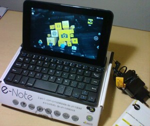 Tablet e-Note DL com teclado - doação Supemercado Superbom