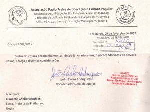 Oficio solicitação de convênio - divulgação