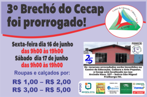 3º Brechó do Cecap prorrogado