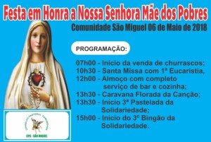 Festa das mães comunidade São Miguel